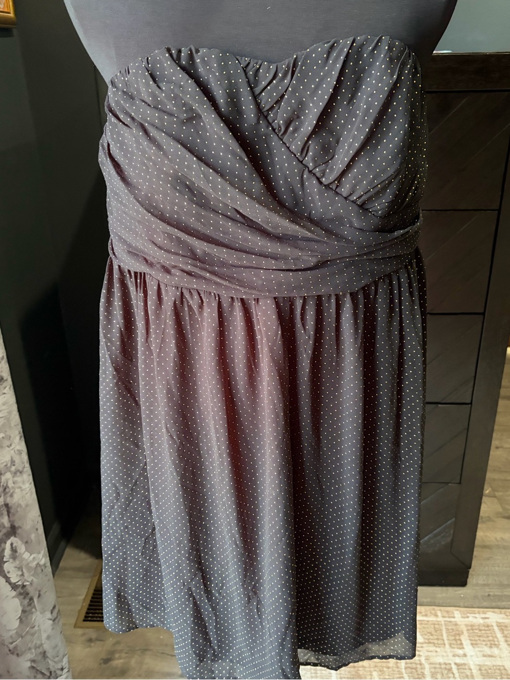 Lane Bryant Cocktail Dress with gold dots